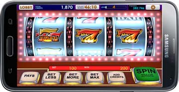 slot game on a cellphone