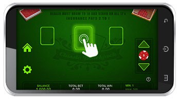 Blackjack game on phone